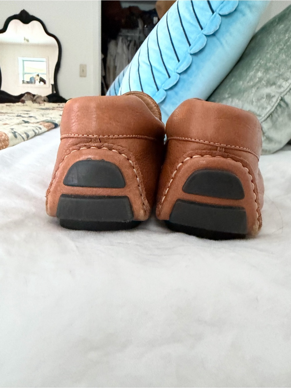 Nordstrom Men’s Brown Leather Penny Loafers size 10 - Picture 2 of 7